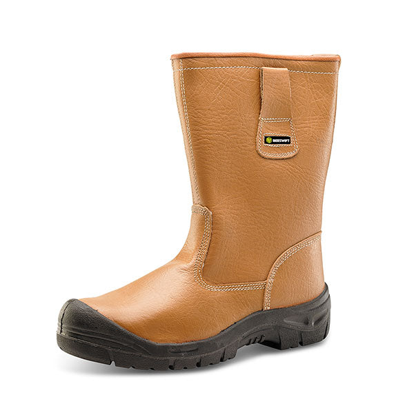 BEESWIFT SCUFF SCAP LINED RIGGER BOOT TAN 10