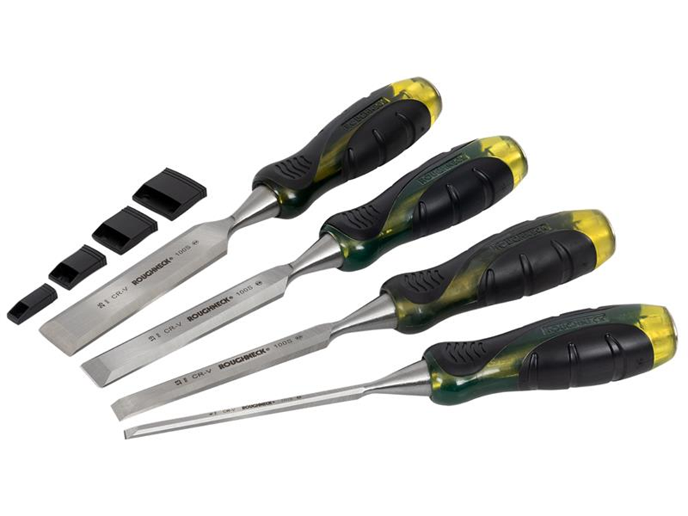 Roughneck ROU30154 Professional Bevel Edge Chisel Set, 4 Piece |