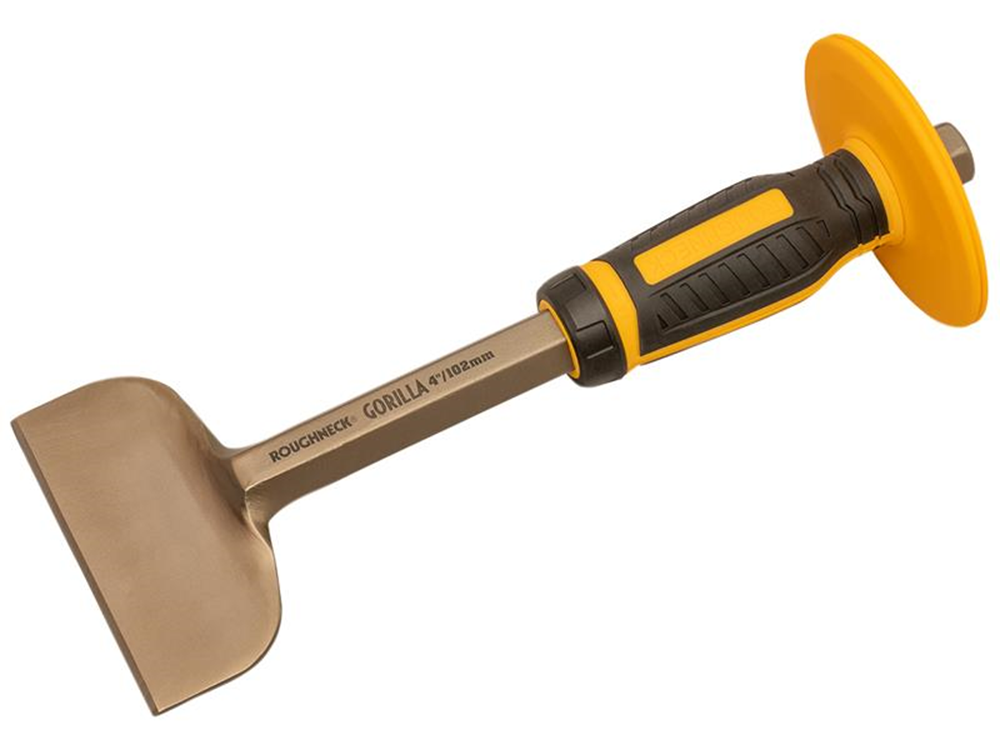 Roughneck ROU31927 Gorilla Brick Bolster with Non-Slip Hand Guard 102 x 279mm (4 x 11in) |