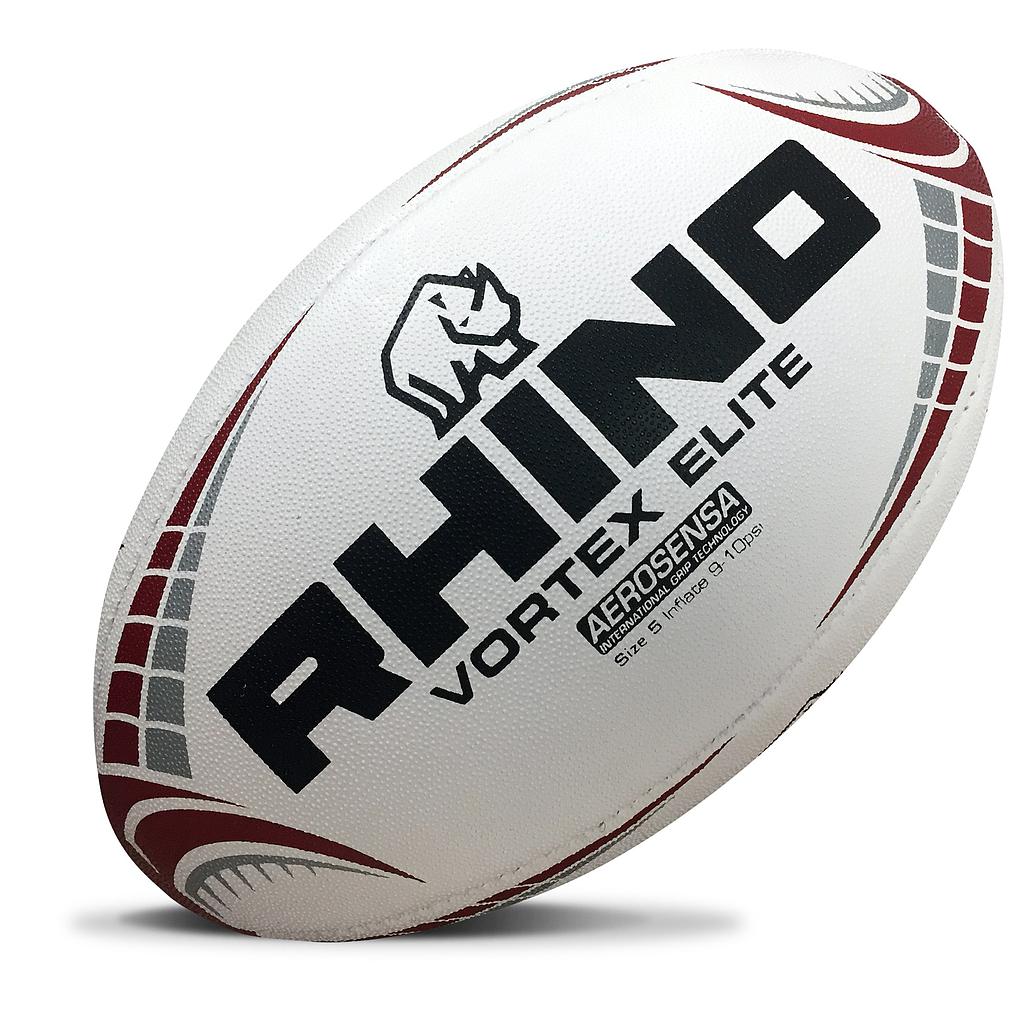 Rhino Vortex Elite Replica Rugby Ball White Mini (Size 1)