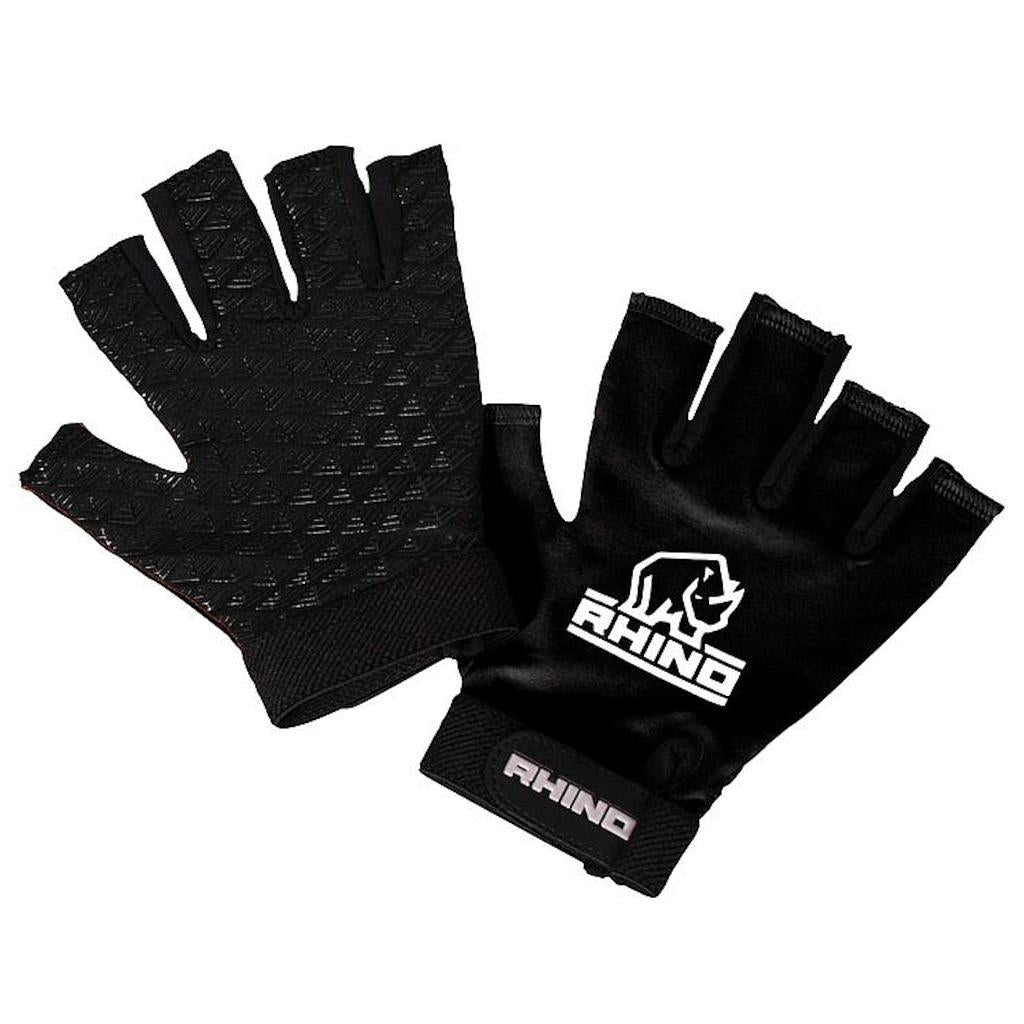 Rhino Pro Half Finger Mitts Adult Black Small/Medium