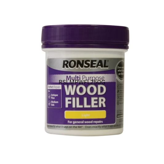 Ronseal 34736 Multipurpose Wood Filler Tub Light 250g