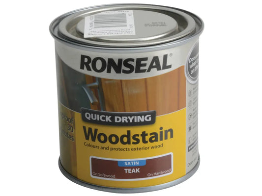 Ronseal 09476 Quick Drying Woodstain Satin Teak 250ml