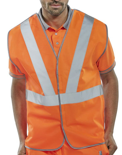 Beeswift - RAIL SPEC VEST 100% POLY 100% POLYESTER - Orange - Hi Vis