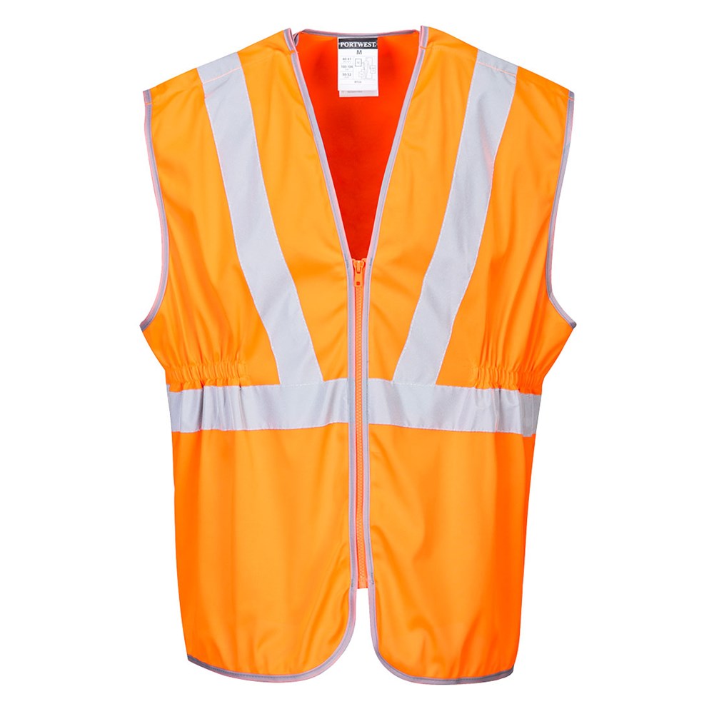 Portwest RT20ORR4XL -  sz 4XL Hi-Vis Long Vest RIS - Orange