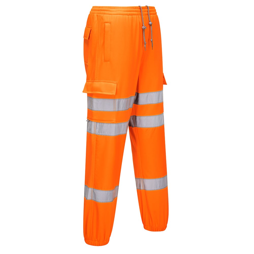 Portwest RT48ORRL -  sz L Hi-Vis Jogging Bottoms - Orange