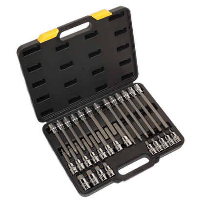 SEALEY - S01077 Hex Socket Bit Set 30pc 1/2"Sq Drive