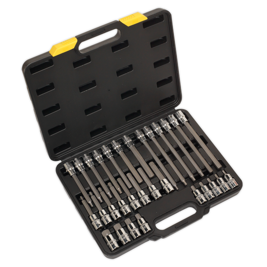SEALEY - S01077 Hex Socket Bit Set 30pc 1/2"Sq Drive