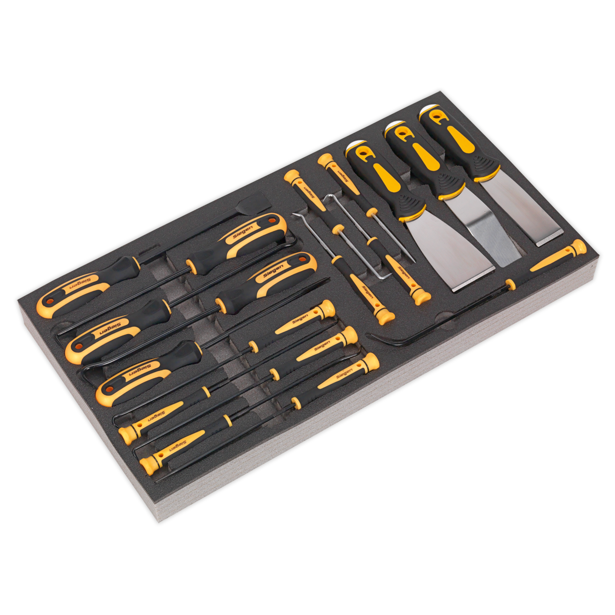 SEALEY - S01136 Tool Tray with Hook & Scraper Set 18pc