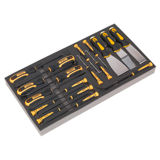 SEALEY - S01136 Tool Tray with Hook & Scraper Set 18pc