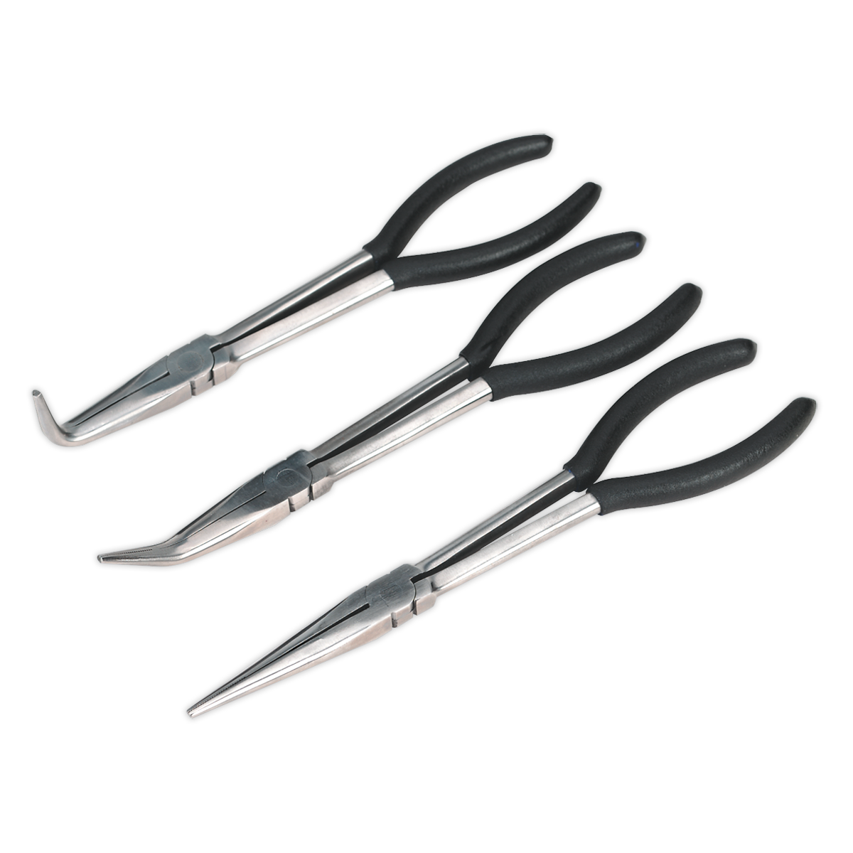 SEALEY - S0433 Needle Nose Pliers Set 3pc 275mm