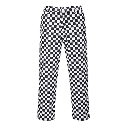 Portwest S068CBRXS -  sz XS Harrow Chefs Trousers - Chessboard