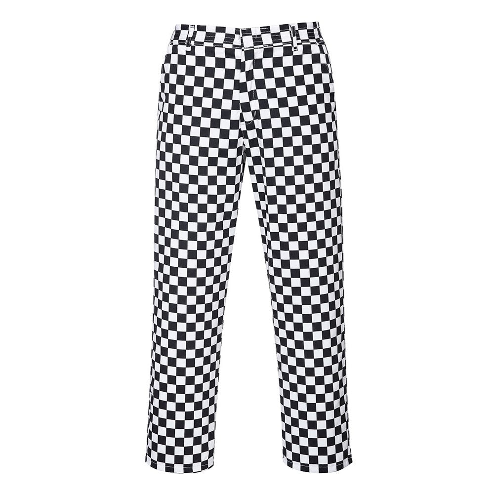 Portwest S068CBRL -  sz L Harrow Chefs Trousers - Chessboard