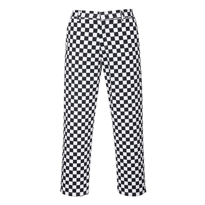 Portwest S068CBRL -  sz L Harrow Chefs Trousers - Chessboard