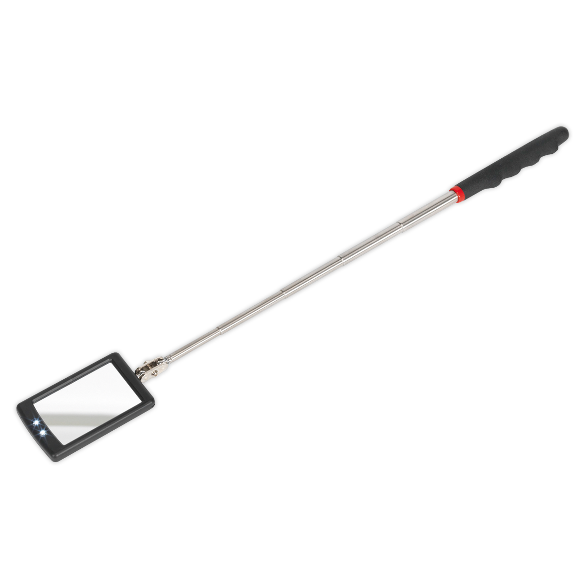 SEALEY - S0948 Telescopic Inspection Mirror 52 x 83mm with 2 LEDs