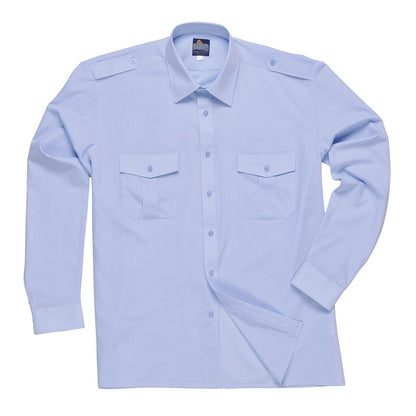 Portwest S102BLU175 -  sz 17.5 Pilot Shirt - Blue
