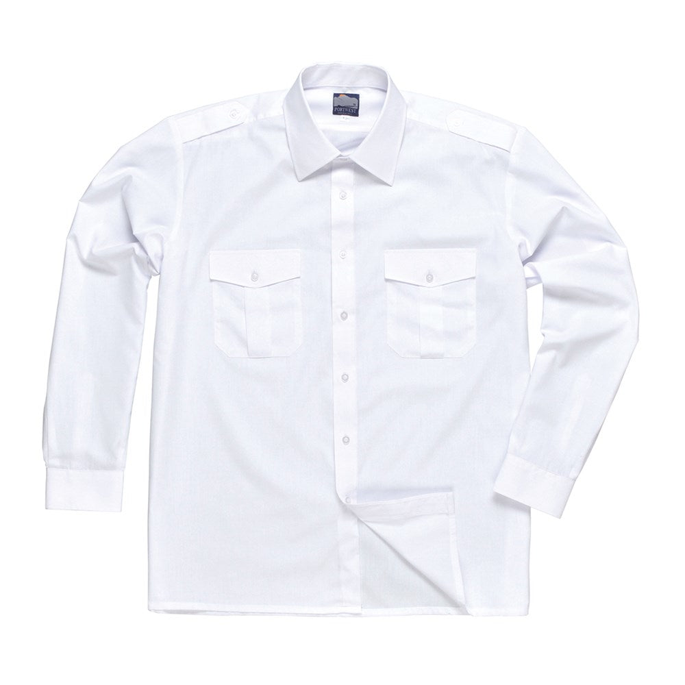 Portwest S102WHR145 -  sz 14.5 Pilot Shirt - S102 White