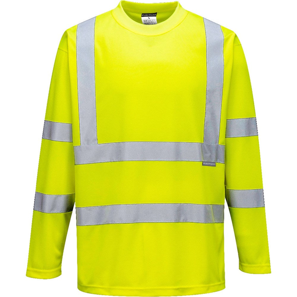 Portwest S178YERXXL -  sz 2XL Hi-Vis Long Sleeved T-Shirt - S178 Yellow