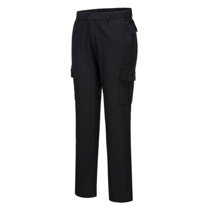 Portwest - Black Sz 40 Regular Stretch Slim Combat Work Trouser