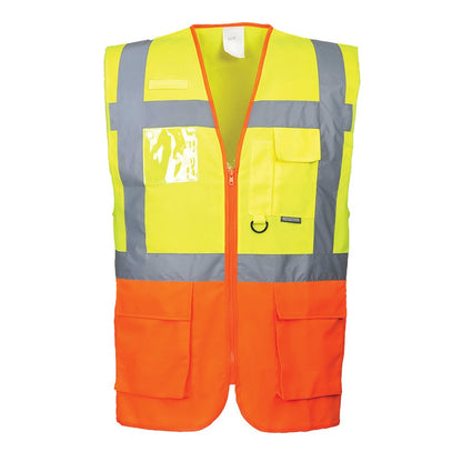Portwest S376YORXL -  sz XL Prague Executive Vest - Yellow/Orange