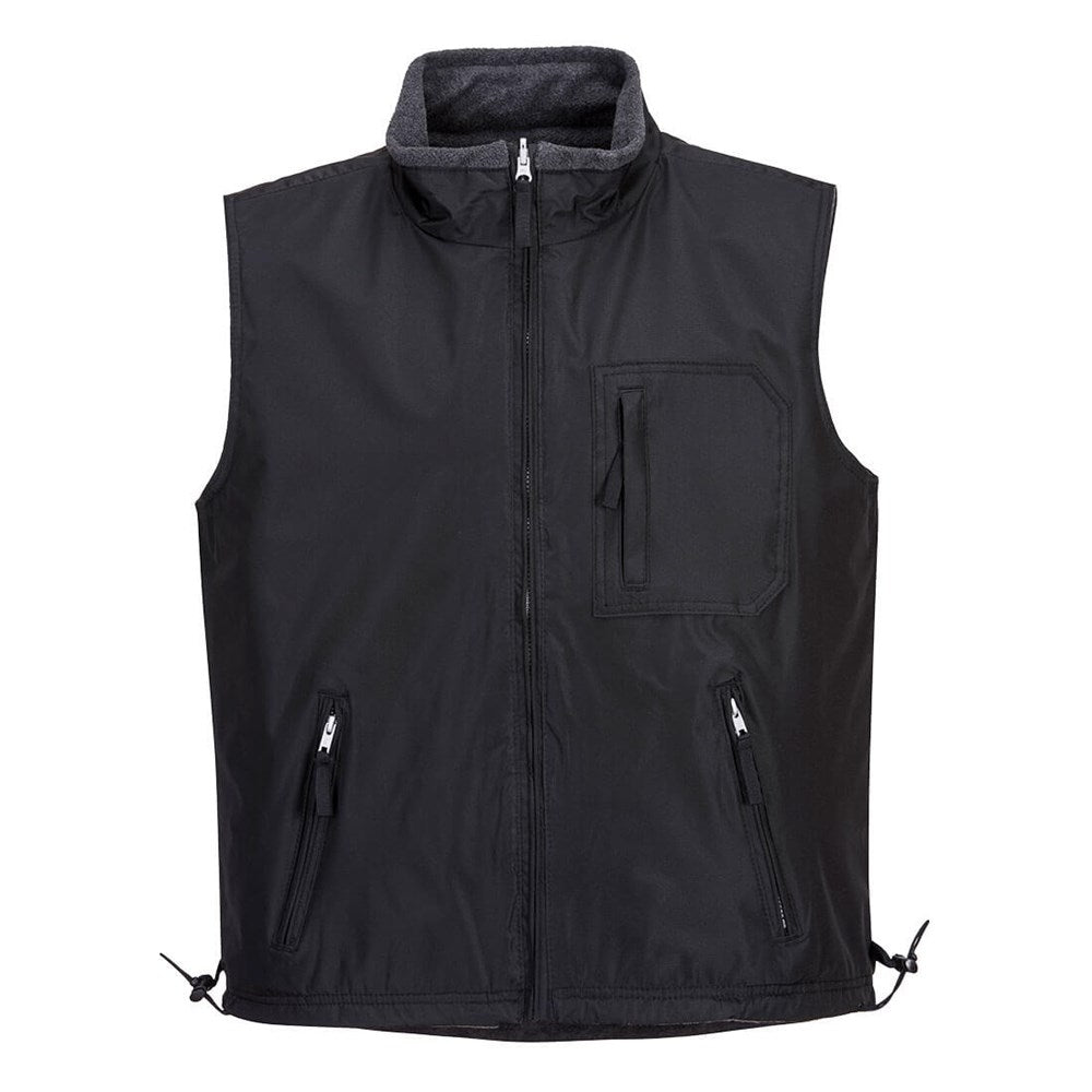 Portwest S418BKRM -  sz M RS Reversible Bodywarmer - Black