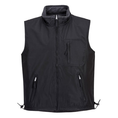 Portwest S418BKRM -  sz M RS Reversible Bodywarmer - Black