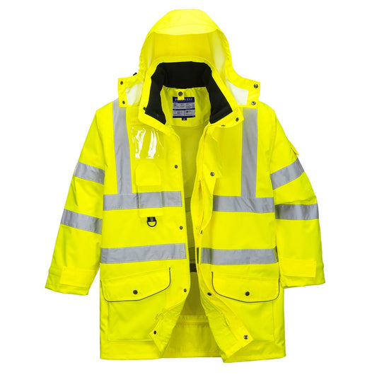 Portwest S427YERS -  sz S Hi-Vis 7-in-1 Traffic Jacket - Yellow