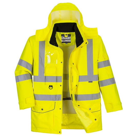 Portwest S427 - Hi-Vis 7-in-1 Traffic Jacket - Yellow