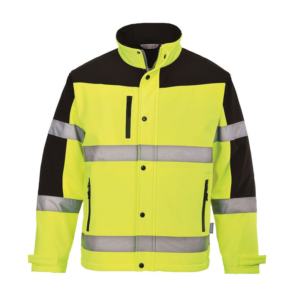 Portwest S429YERXXL -  sz 2XL Two Tone Softshell Jacket (3L) - Yellow