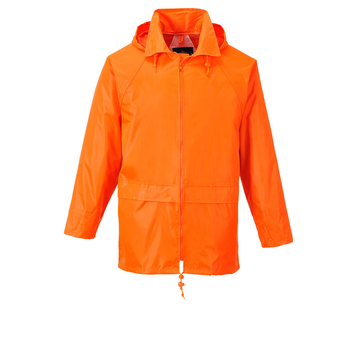 Portwest S440 Orange Sz L Classic Rain Jacket Coat Waterproof Hooded Zipped