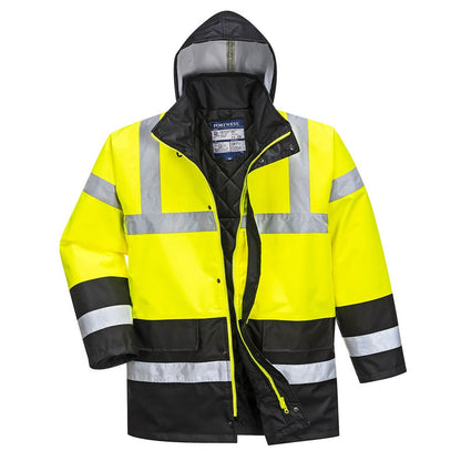 Portwest S466YBRXXL -  sz 2XL Hi-Vis Contrast Traffic Jacket - Yellow/Black