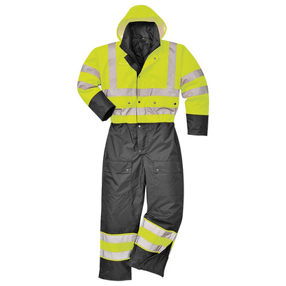 Portwest S485YBR4XL -  sz 4XL Hi-Vis Contrast Coverall - Lined - Yellow/Blue