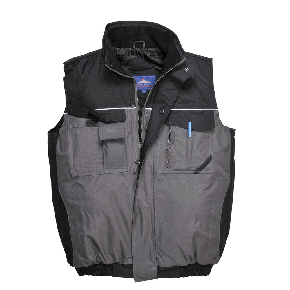 Portwest S560BYRS -  sz S RS Two-Tone Bodywarmer - Black/Grey