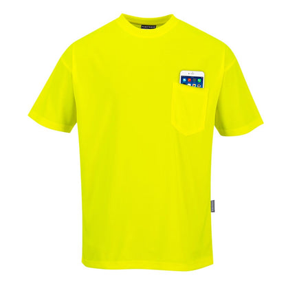 Portwest S578YER5XL -  sz 5XL Day-Vis Pocket Short Sleeve T-Shirt - Yellow