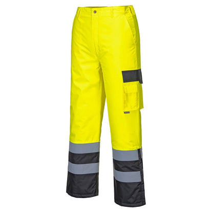 Portwest S686YBRS -  sz S Hi-Vis Contrast Trousers - Lined - Yellow/Blue