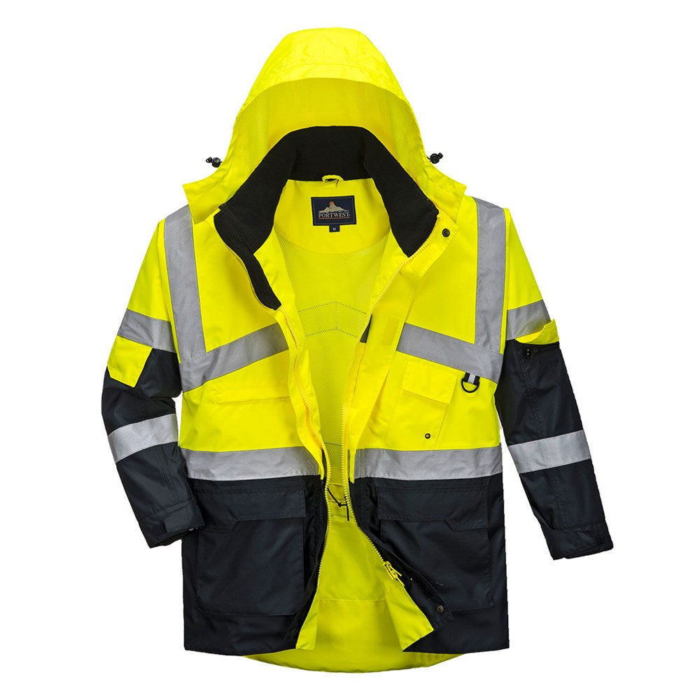 Portwest S760YNRM -  sz M Hi-Vis 2-Tone Breathable Jacket - Yellow/Navy