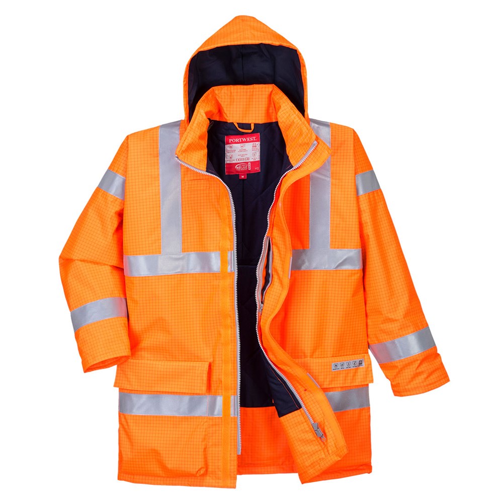 Portwest S778 - Bizflame Rain Hi-Vis Antistatic FR Jacket - Orange Yellow