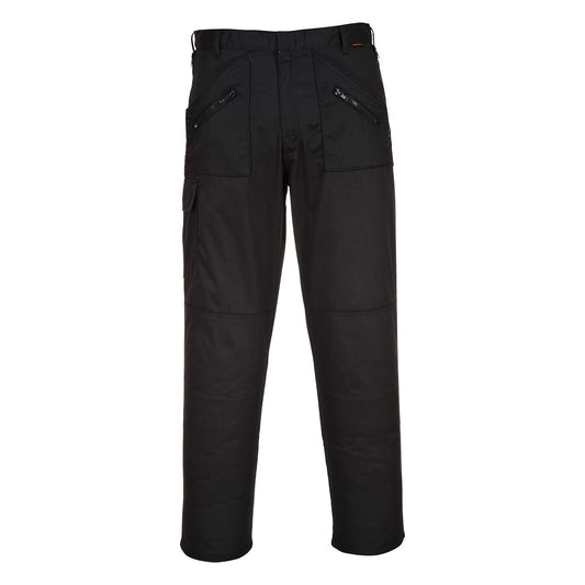 Portwest S887- Black Sz 28 Regular Action Work Trousers Safety
