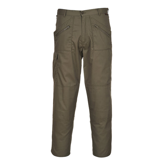 Portwest S887- Olive Green Sz 42 Tall Action Work Trousers Safety