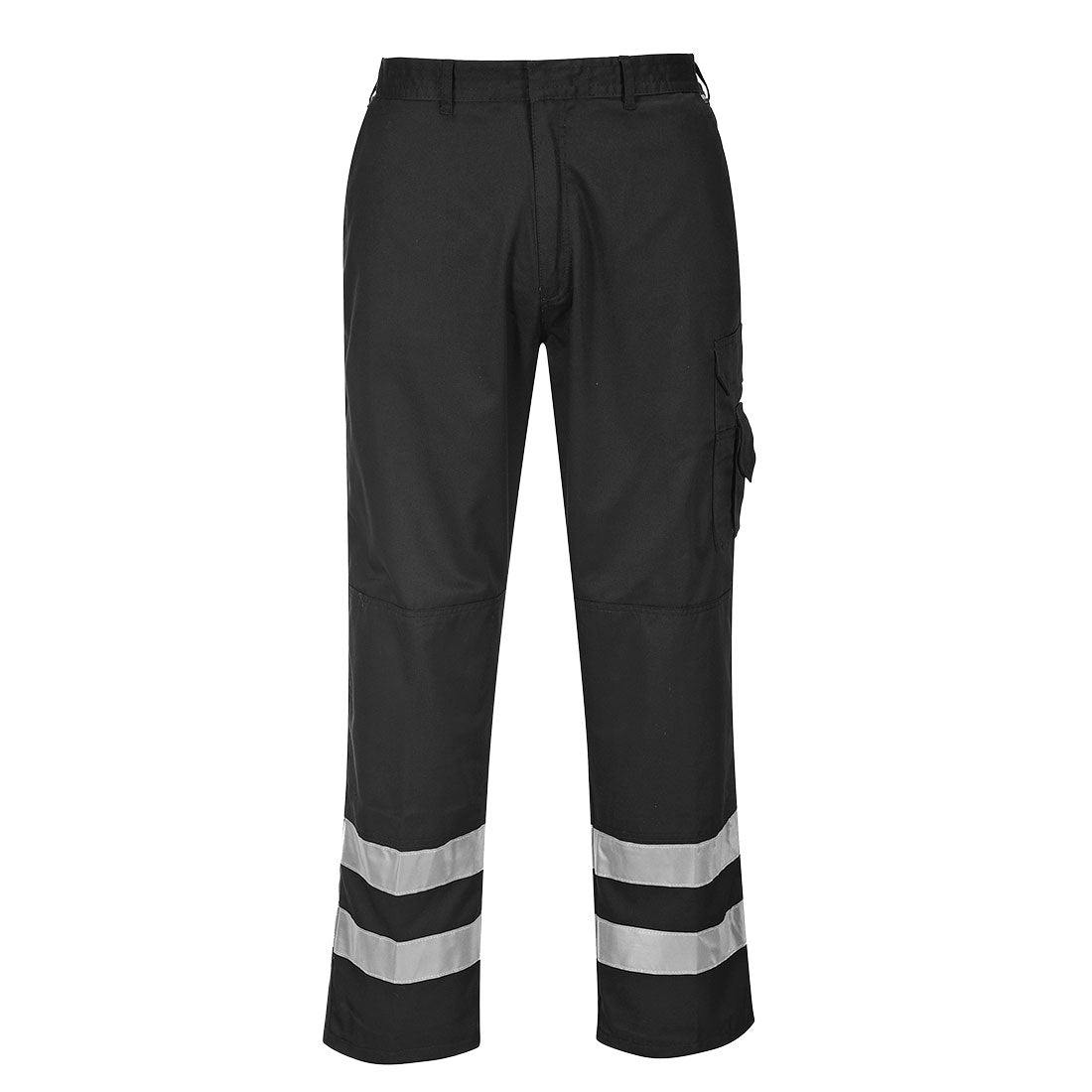 Portwest S917 - Black Sz XXL Regular Leg Iona Safety Combat Work Trousers HI-Vis