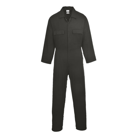 Portwest S998BKRL -  sz L Euro Work Cotton Coverall - Black