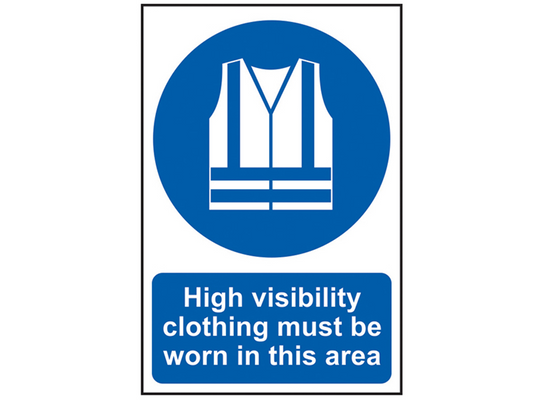 Scan SCA0022 High Visibility Jackets Must Be Worn In This Area - PVC 200 x 300mm |