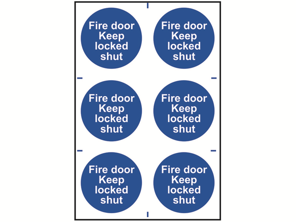 Scan SCA0153 Fire Door Keep Locked Shut - PVC 200 x 300mm |