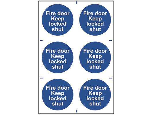 Scan SCA0153 Fire Door Keep Locked Shut - PVC 200 x 300mm |