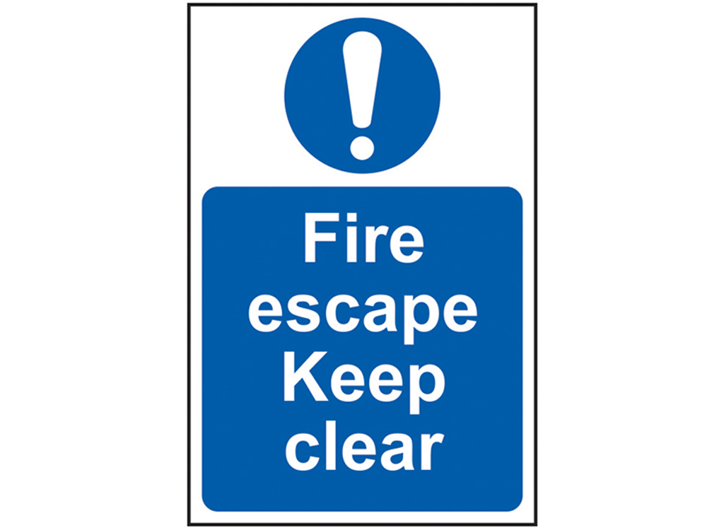 Scan SCA0158 Fire Escape Keep Clear - PVC 200 x 300mm |