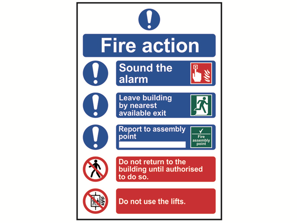 Scan SCA0178 Fire Action Procedure - PVC 200 x 300mm |