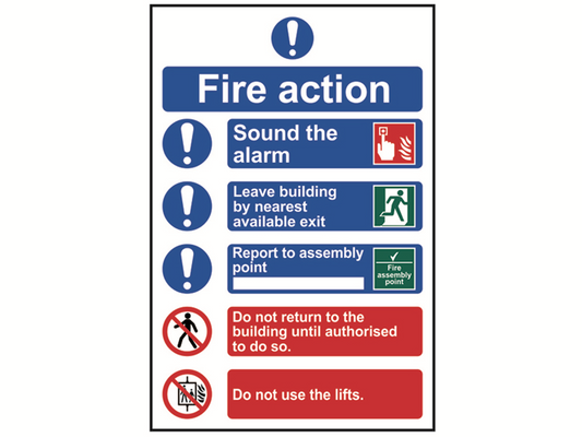 Scan SCA0178 Fire Action Procedure - PVC 200 x 300mm |