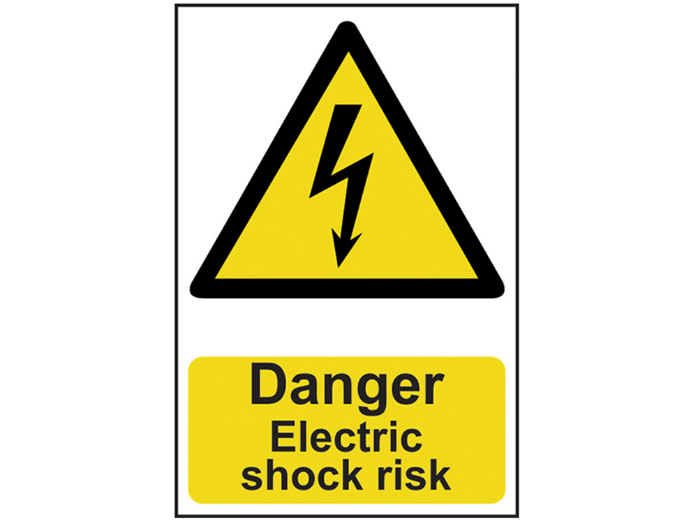 Scan SCA0750 Danger Electric Shock Risk - PVC 200 x 300mm |