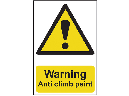 Scan SCA1113 Warning Anti Climb Paint - PVC 200 x 300mm |