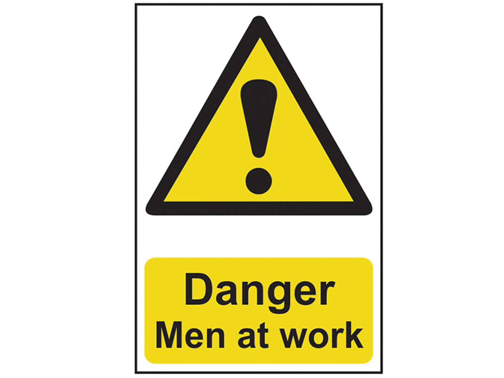 Scan SCA1200 Danger Men At Work - PVC 200 x 300mm |